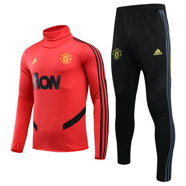 Survetement Football Manchester United 2020-21 Rouge Jaune Noir